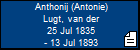 Anthonij (Antonie) Lugt, van der