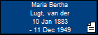 Maria Bertha Lugt, van der