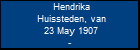 Hendrika Huissteden, van