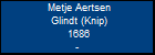 Metje Aertsen Glindt (Knip)