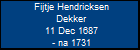 Fijtje Hendricksen Dekker