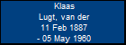Klaas Lugt, van der