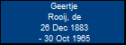 Geertje Rooij, de