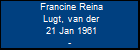 Francine Reina Lugt, van der