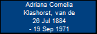 Adriana Cornelia Klashorst, van de
